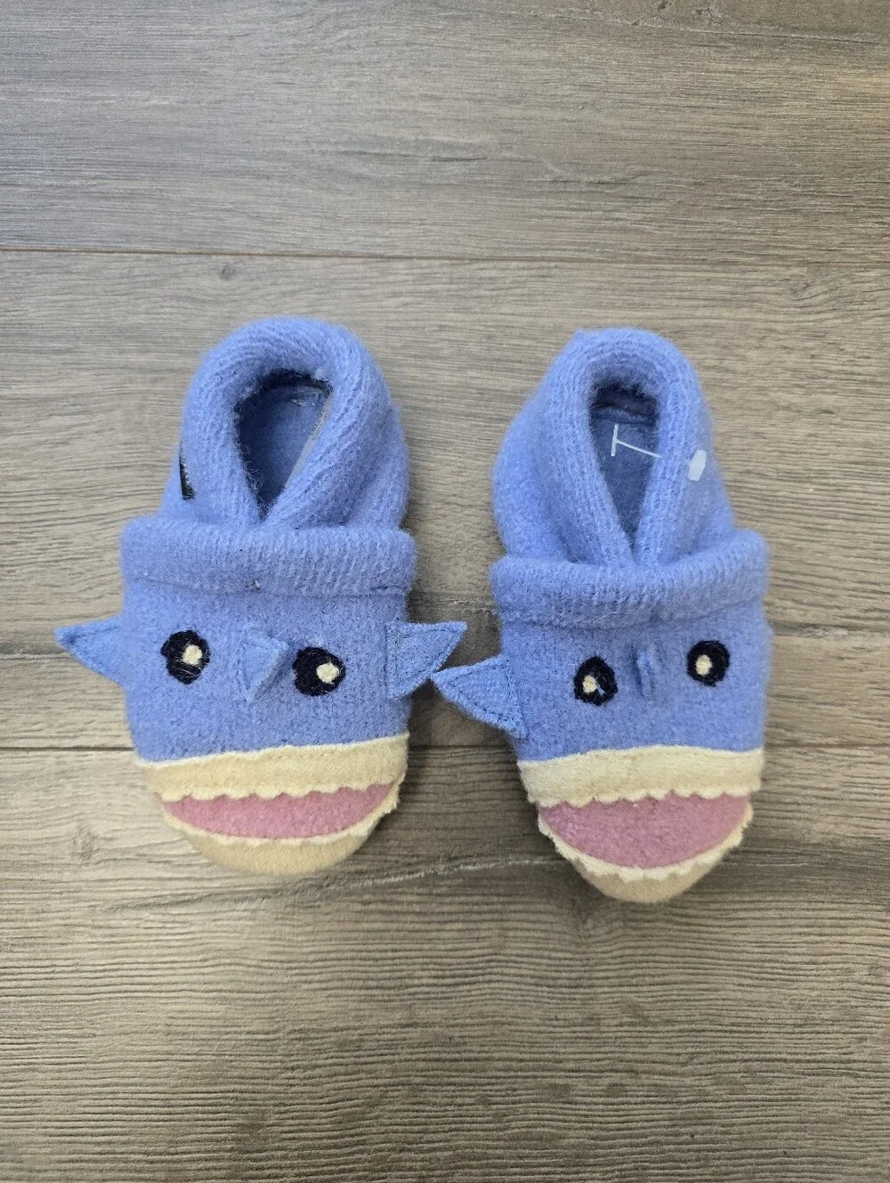 Garnet Hill Wool Shark Slippers U.S. Size 12-18 Months